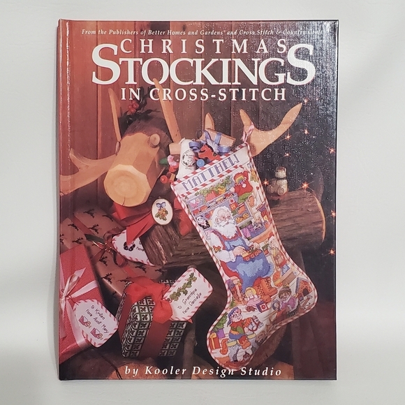 Christmas Stockings in Cross Stitch Kooler Design Studio Hard Cover Book 1992 - Picture 1 of 4